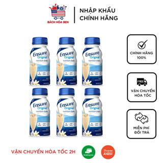 Combo 6 chai sữa Ensure Original Vanilla 237ml nội địa Mỹ date 2026