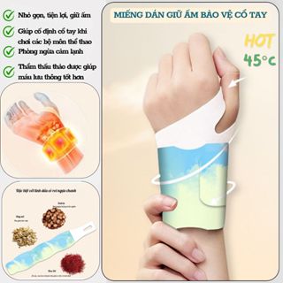 Combo 10 Miếng dán giữ nhiệt cổ tay Ngải Cứu. giữ ấm giúp máu lưu thông hỗ trợ vận động ngoài trời, đạp xe, đi du lịch
