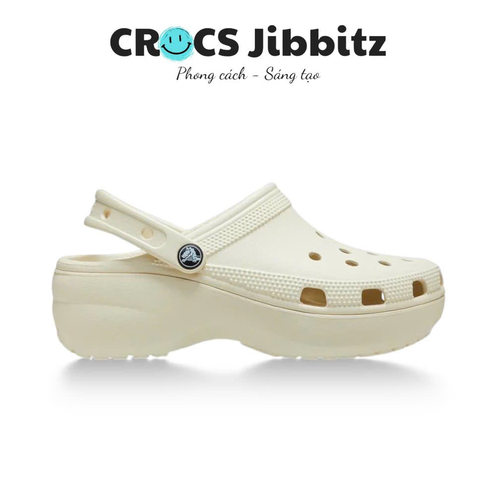 Dép Cross Nữ Classic Platform Đế Cao 5CM - Sục Cross Nữ Đế Cao,Tặng Charm 3D