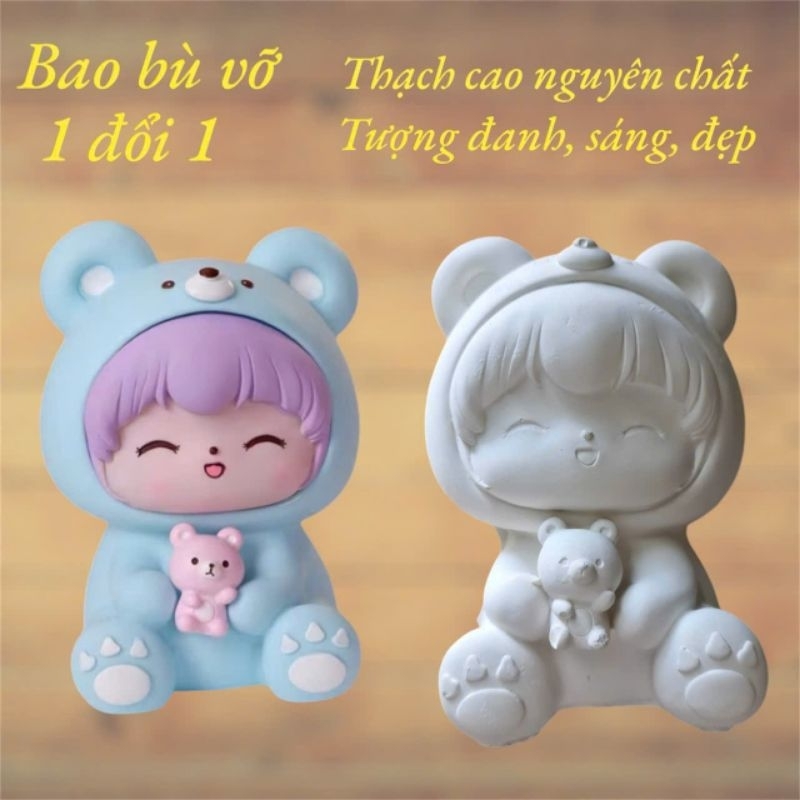 [Tặng dây màu 6 khi mua từ 2 tượng] Tượng tô màu thạch cao 3D cao từ 17 đến 25 cm cho bạn thoải thức sáng tạo