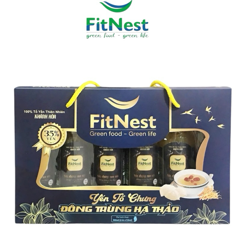HỘP QUÀ 6 LỌ FITNEST ĐÔNG TRÙNG HẠ THẢO 35%  - 150ML  - HỖ TRỢ SỨC KHOẺ