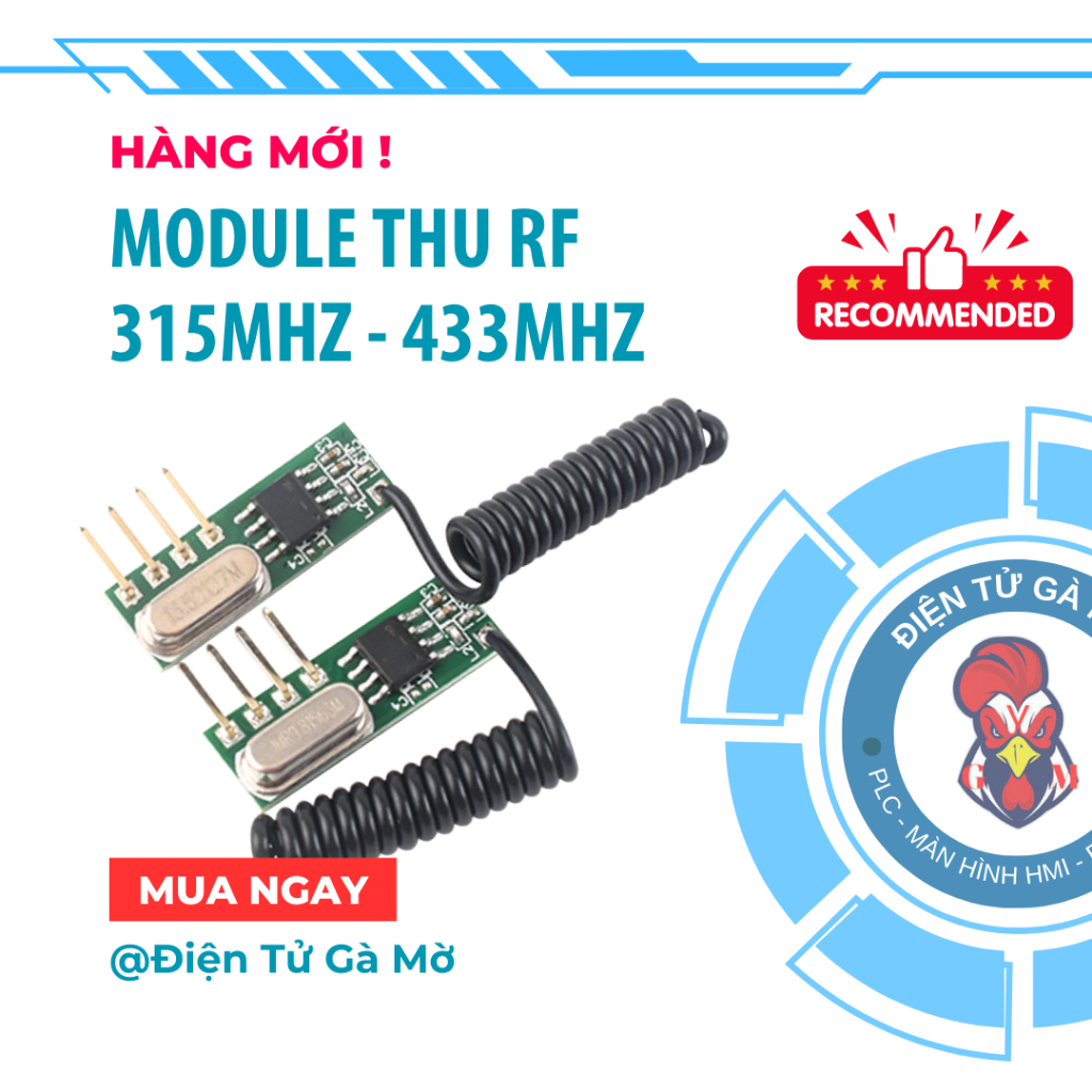 [1 CÁI] Module Thu Tín Hiệu RF 315MHz 433MHz Chưa Giải Mã 4 Chân