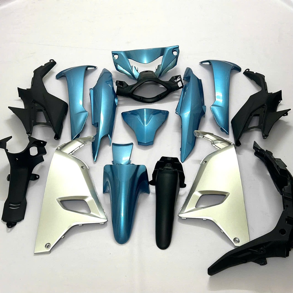 Dàn Áo Wave A 110-Bộ Nhựa Wave A 110 Xanh Ngọc Honda Full Bộ Nhám-Bóng Nguyên Xe Mã SL1