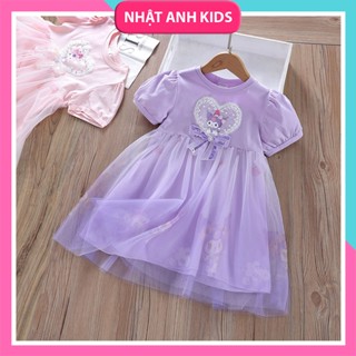 👑 Váy Đầm Công Chúa Cộc Tay Hoạ Tiết Kuromi & Melody Cho Bé Gái - hàng Quảng Châu Cao Cấp 👑