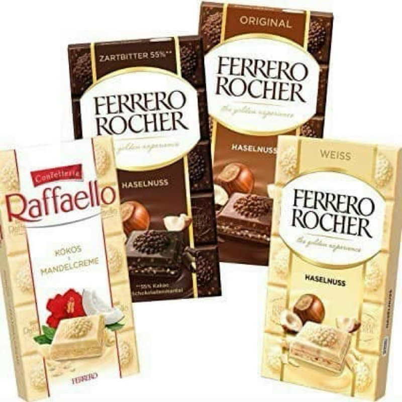 Socola Ferrero Rocher thanh 90g (4loại)