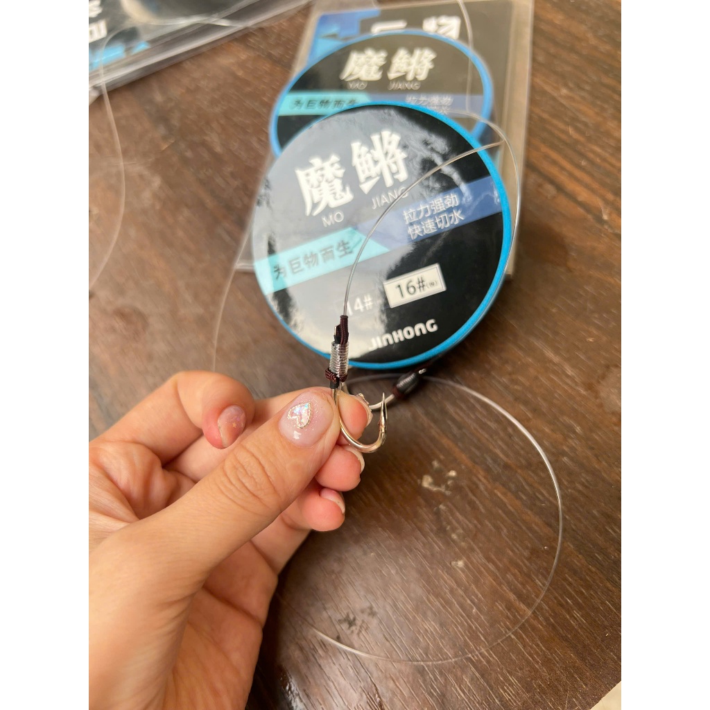 Bộ Thẻo Lưỡi Đôi Săn Hàng Tầm Xanh - JINHONG - buộc hoàn toàn bằng tay