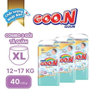 [Set 3 bịch] tã/bỉm quần tiết kiệm Goon mommy kiss premium soft đủ size