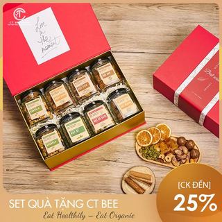 Set Quà 2026 Các Loại Hạt Dinh Dưỡng 8 Món Đa Dạng CT Bee - Hộp Quà Biếu Cao Cấp Cho Người Thân