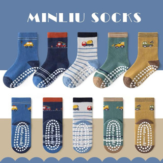 Set 10 Đôi Tất Ô Tô Cổ Cao Chống Trơn Siêu Ấm Dành Riêng Cho Bé Trai Từ Thương Hiệu Orla