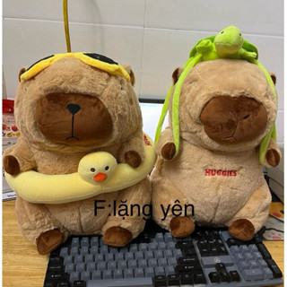 gấu bông chuột lang capybara đeo Balo, phao vịt  siêu dễ thương vinamilk, huggies to đẹp🍒🍒freeship🍒🍒Hkm sữa