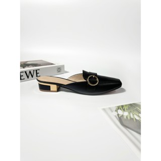  Sục Cao Gót Nữ Công Sở Đế Cao 2cm Giày Mũi Vuông Gót Cao 3 Phân Đính Trang Trí Da Mềm Êm Chân NUTAS 