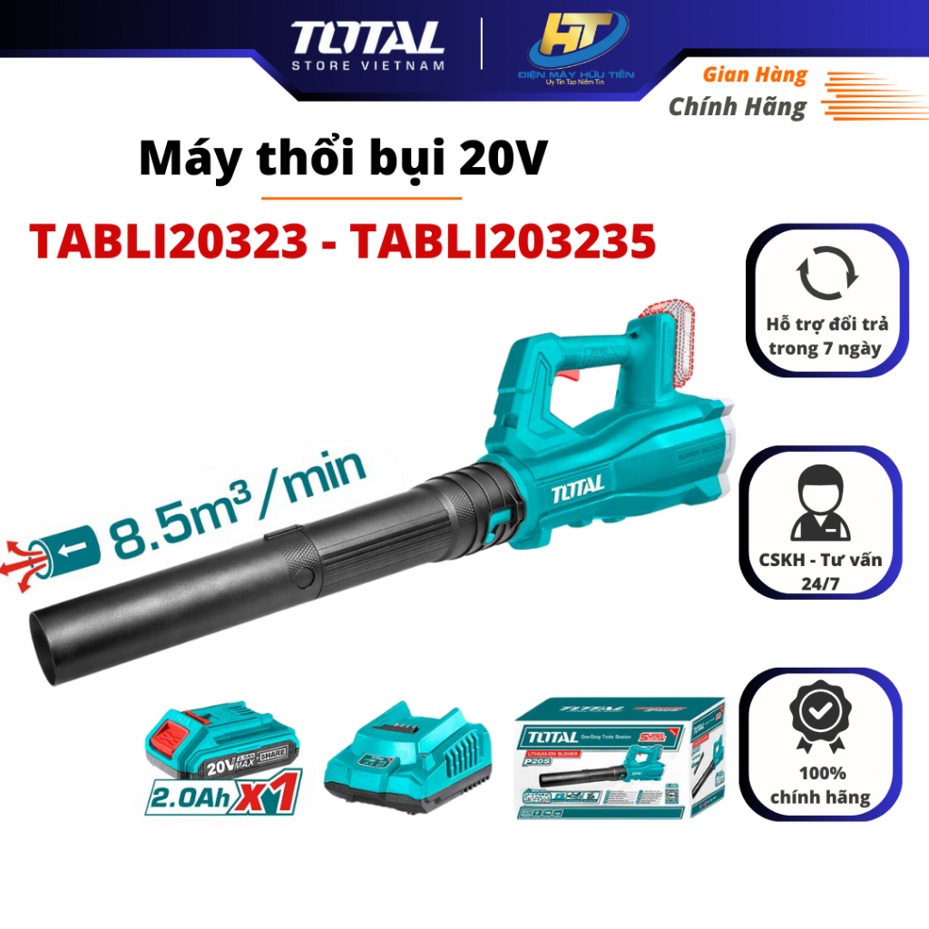 Máy thổi bụi dùng pln 20V TOTAL