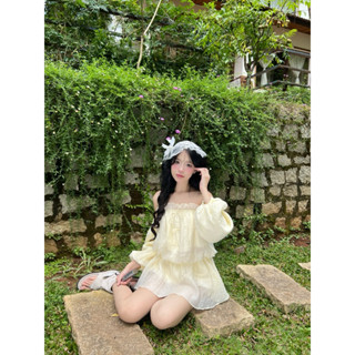 [BDbrand18 ]- SET VÁY (2MÓN) AUTU VÀNG BE NỮ TÍNH, TRỄ VAI, TIỂU THƯ, KÈM QUẦN BẢO HỘ ỐNG BÍ DỄ THƯƠNG