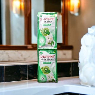 Dây sữa tắm Gervenne trắng da hương nước hoa dây 12 gói.