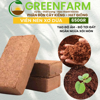 Viên Đất Nén Xơ Dừa Tiện Ích diệt khuẩn kháng sâu bệnh bổ sung vi sinh hữu cơ cho rau hoa củ quả hạt giống - GreenFarm