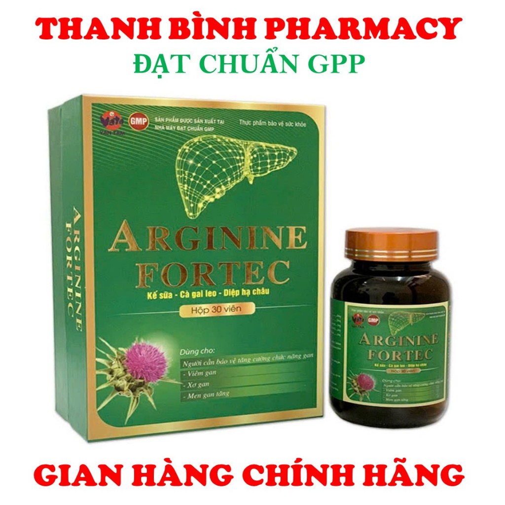 ARGININE FORTEC - HỖ TRỢ GIẢI ĐỘC GAN - HẠ MEN GAN - TĂNG CƯỜNG CHỨC NĂNG GAN - THANH NHIỆT