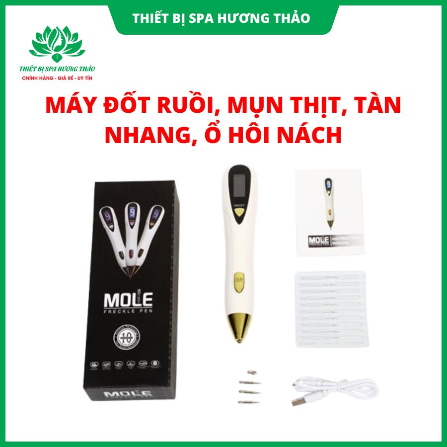 Máy Đốt Nốt Ruồi, Ổ Hôi Nách, Mụn Thịt, Tàn Nhang Mini 9 Cấp Độ Có Đèn