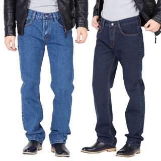 Quần Bò Nam Dài Trơn Ống Suông Trung Niên DYMENS Cotton Quần Jeans Nam Big Size Form Rộng Đứng mặc Được Nhiều Lứa Tuổi