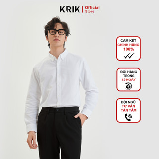 Áo Sơ Mi Dài Tay Nam KRIK Form Slimfit Chất Liệu Cotton Cao Cấp Kháng Khuẩn Thiết Kế Basic Thanh Lịch SD3180