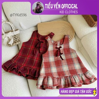 Quần áo trẻ em, Váy dạ bé gái mặc Noel - Tết dáng đuôi cá, chất mềm 2 màu cho bé 9-26kg V596 | Tiểu Yến KID