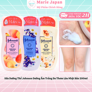Sữa Dưỡng Thể Johnson Aroma Milk Dưỡng Ẩm Trắng Da Cực Thơm Nhật Bản 200ml