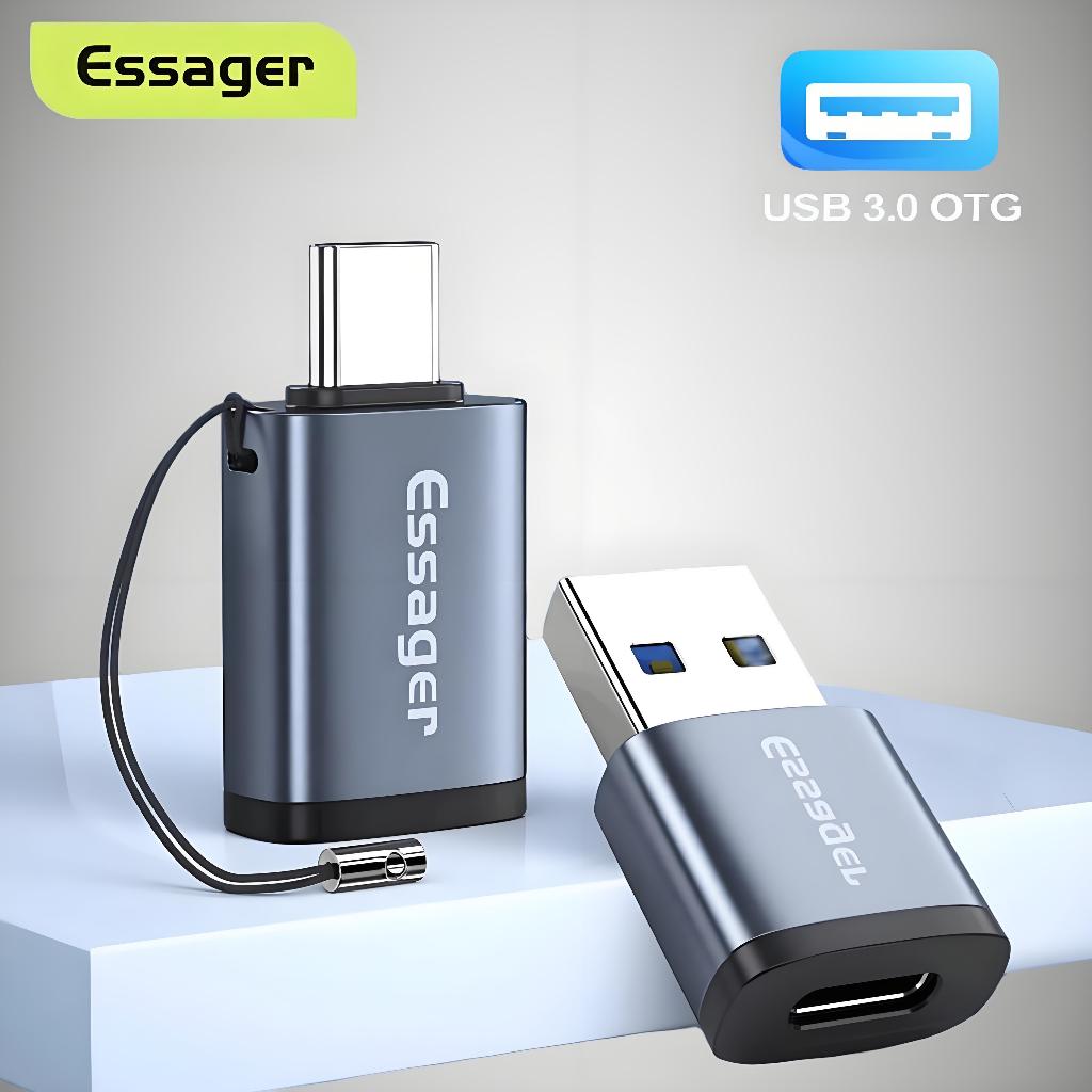 Essager Bộ chuyển đổi OTG USB 3.0 sang Type-C Ổ cắm loại C Cắm USB C vào ổ cắm USB cho Mbk Xiaomi Samsung S20 USBC