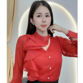 AN32 - ÁO KIỂU CÔNG SỞ BÈO 1 BÊN