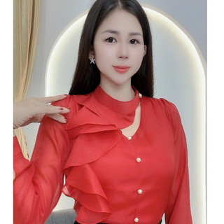 AN32 - ÁO KIỂU CÔNG SỞ BÈO 1 BÊN