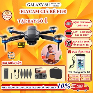 Máy bay flycam F198, Flaycam mini động cơ không chổi than, Playcam tập bay, Máy bay điều khiển từ xa