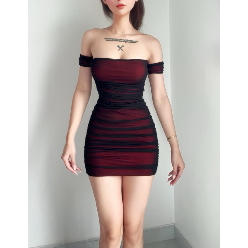 Đầm body nữ 7 kiểu lưới 2 lớp tôn dáng đi tiệc Lolystore Dress | BigBuy360 - bigbuy360.vn