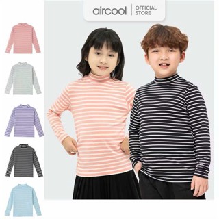 Áo giữ nhiệt bé trai bé gái cổ 3 phân Aircool xuất Nhật