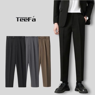  Quần Âu Nam Sidetab Teefa ASTBG - Hàn Quốc Form Baggy Phong Cách Công Sở Bấm Chỉnh Cạp 