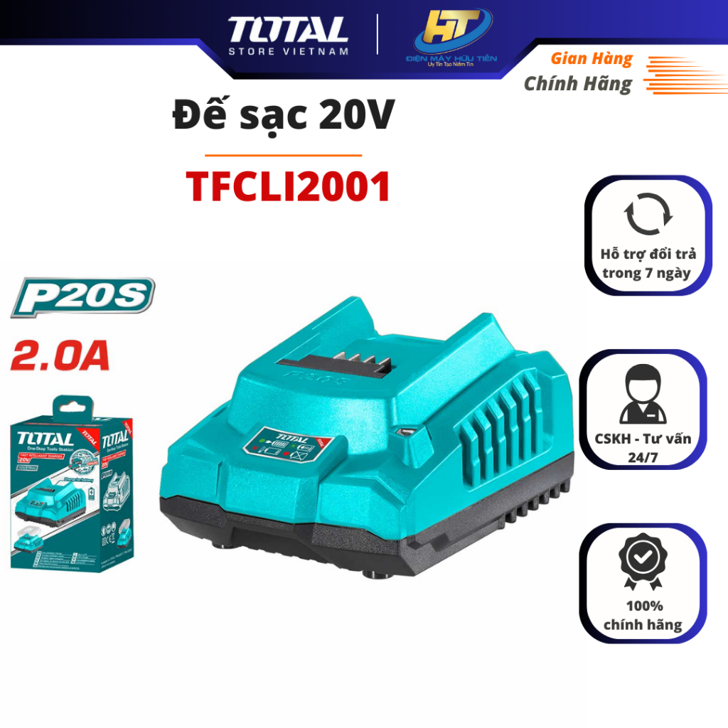 Đế sạc 20V TOTAL TFCLI2001