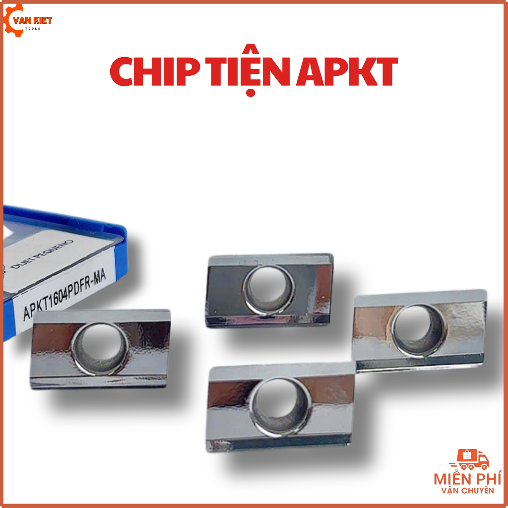 APKT 1135/1604  Hộp 10 Mảnh dao tiện  cắt gọt kim loại gia công nhôm