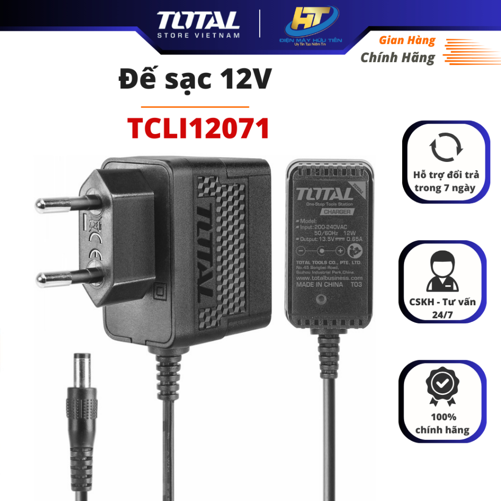 Sạc 12V TOTAL TCLI12071
