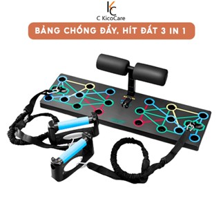 Bảng Tập Hít Đất Ckicocare, Chống Đẩy Đa Năng 3 Trong 1 Kiểu Dáng Mới (Gập Bụng + Dây Kéo Tay) -CDAYT01