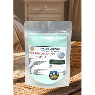 [100gr] Bột Mặt Nạ Tươi Colagen Tinh Chất Bạc Hà Cao Cấp (Mask dẻo) MAI XEN ORGANIC - đắp mặt nạ dưỡng da
