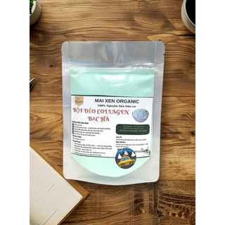 [100gr] Bột Mặt Nạ Tươi Colagen Tinh Chất Bạc Hà Cao Cấp (Mask dẻo) MAI XEN ORGANIC - đắp mặt nạ dưỡng da