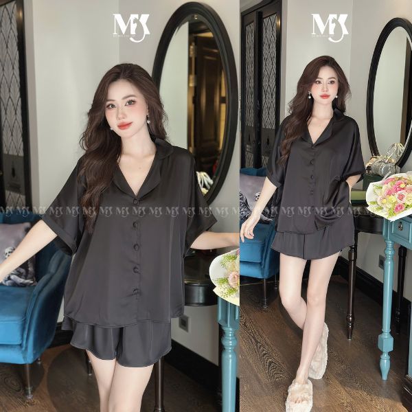 Đồ Ngủ Pijama Bigsize,dơi đùi Đồ Ngủ Bigsize lụa Latin cao cấp mềm mại xinh xắn < 80KG | BigBuy360 - bigbuy360.vn