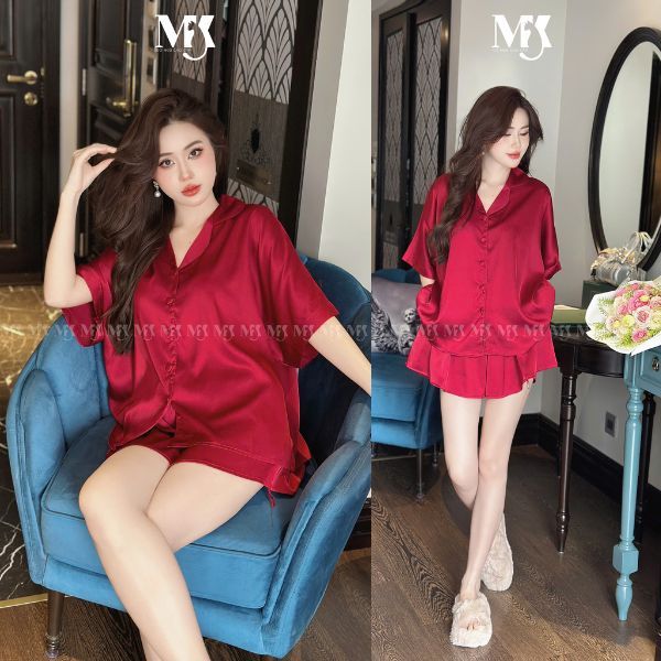 Đồ Ngủ Pijama Bigsize,dơi đùi Đồ Ngủ Bigsize lụa Latin cao cấp mềm mại xinh xắn < 80KG | BigBuy360 - bigbuy360.vn