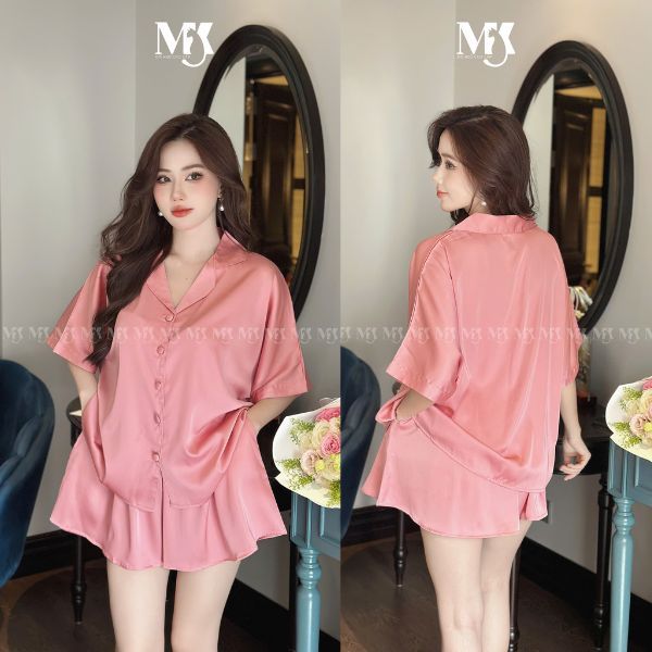 Đồ Ngủ Pijama Bigsize,dơi đùi Đồ Ngủ Bigsize lụa Latin cao cấp mềm mại xinh xắn < 80KG | BigBuy360 - bigbuy360.vn