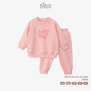 Bộ Nỉ Dài Tay Cho Bé Da Cá LULLABY Chất Liệu Mềm Mại, Thoáng Khí, Ấm Áp