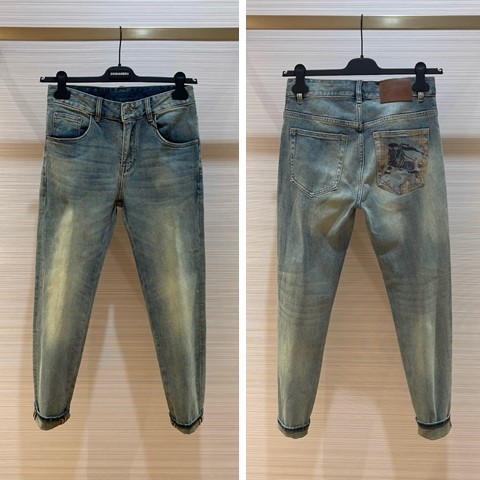 [New] Quần Jean Nam BBR Xanh Mài Bạc Kiểu Dáng Skinny Boy Phố 4 Cúc Quần Bò Nam Bubery Màu Xanh Rêu Chất Vải Co Giãn