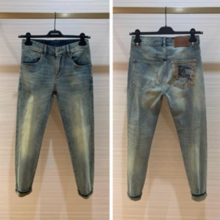 [New] Quần Jean Nam BBR Xanh Mài Bạc Kiểu Dáng Skinny Boy Phố 4 Cúc Quần Bò Nam Bubery Màu Xanh Rêu Chất Vải Co Giãn