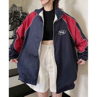 ÁO KHOÁC DÙ FORM RỘNG THÊU EDG