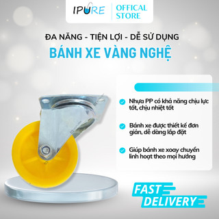 Bánh Xe Vàng Nghệ Đa Năng, Chịu Lực, Chịu Nhiệt Tốt, Chống Va Đập - 2 Vòng Không Khóa | IPURE