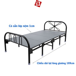 Giường sắt xếp gọn Luxy Qui Phúc 1m0 1m2, Giường gấp gọn thông minh