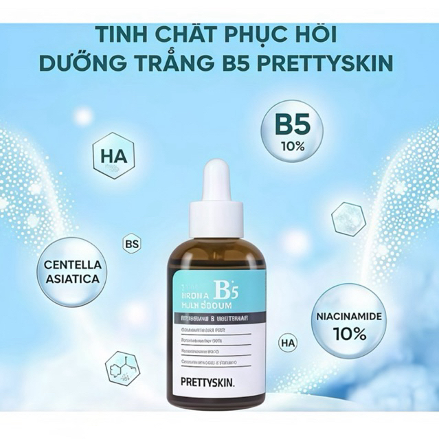 Serum B5 Prettyskin Hydra B5 Max Serum Pretty Skin tinh chất B5 dưỡng trắng da căng bóng 50ml
