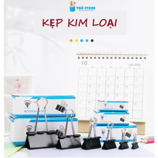  Hộp Kẹp giấy tài liệu kẹp ghim kim loại màu đen kẹp bướm dùng cho văn phòng đủ size nhỏ gọn giá rẻ 