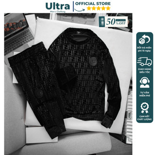 Bộ quần áo nỉ nam thu đông cao cấp chất nỉ dày dặn mềm mại phom dáng đẹp, hàng hiệu thiết kế 2024 Ultra UD4-02